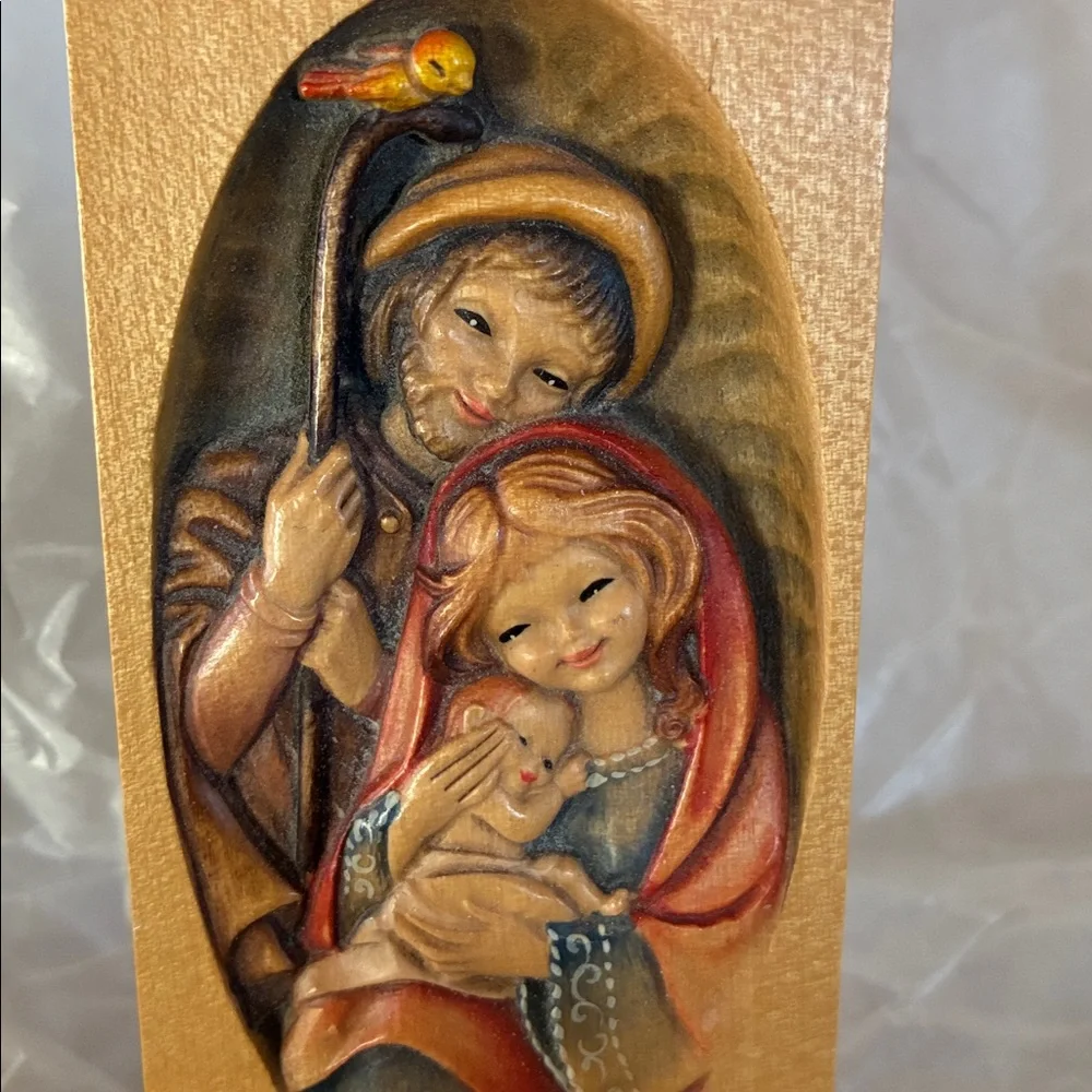 ANRI collectible Juan Ferrándiz Tyrol, Italy VTG Religious Table Top Art Plaque